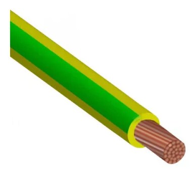 Провод ПуВ Медь 1х 4 Круглый Однопроволочный Желто-зеленый ГОСТ