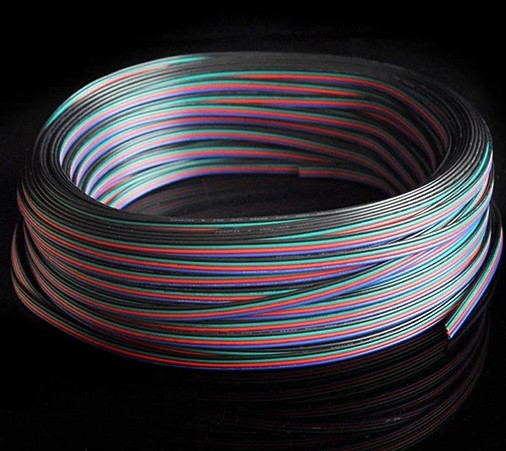 Провод RGB (Шина) Шлейф/Кабель 4 x 0,45 мм (1метр)