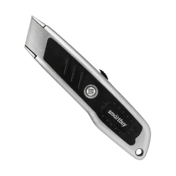 Нож строительный Трапециевидное лезвие Прорезиненный корпус Tools Smartbuy