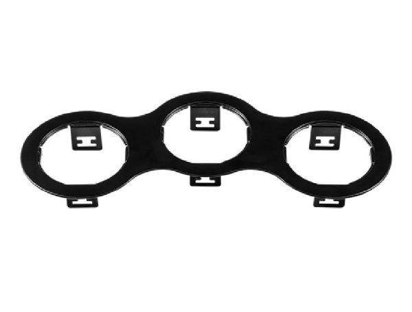 Рамка Тройная Черная Врезная 340х140х2 Domino Round Lightstar