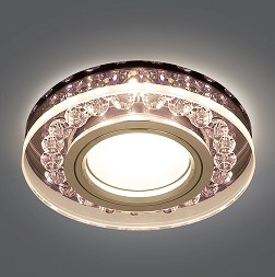 Светильник Точечный ДекорСтекло MR16+LED2700К 1х50Вт GU5.3 Черный D95х35мм IP20 BL043 Gauss