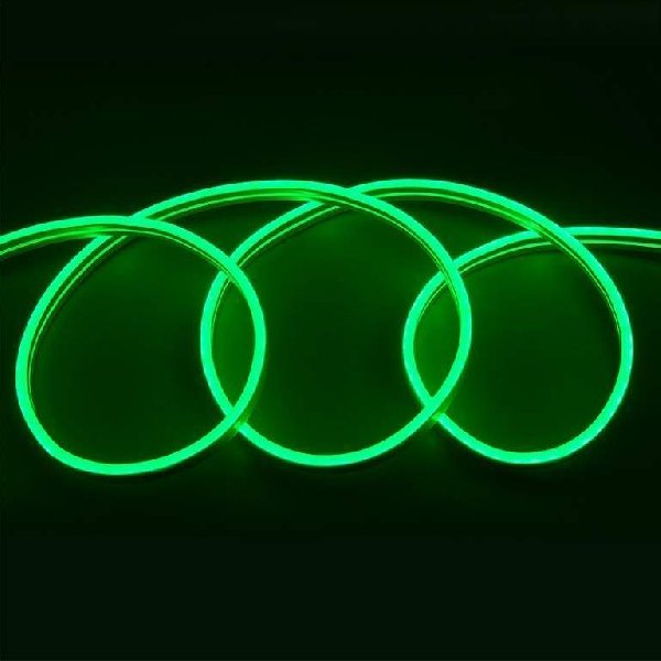 Гибкий Неон 220В 2жил 18Вт/м Зеленый 144LED SMD2835 Белый ПВХ 16х16 IP65 50м REDIGLE