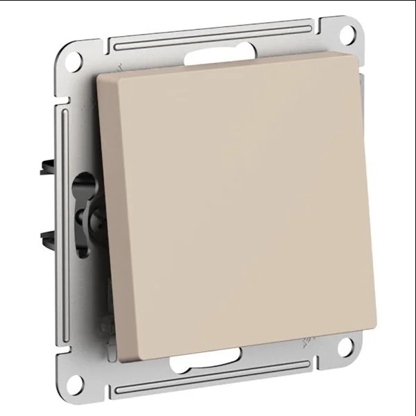 Кнопка Звонка В Рамку  Одинарная  Песочный IP20 10А 250В ATLASDESIGN Schneider Electric