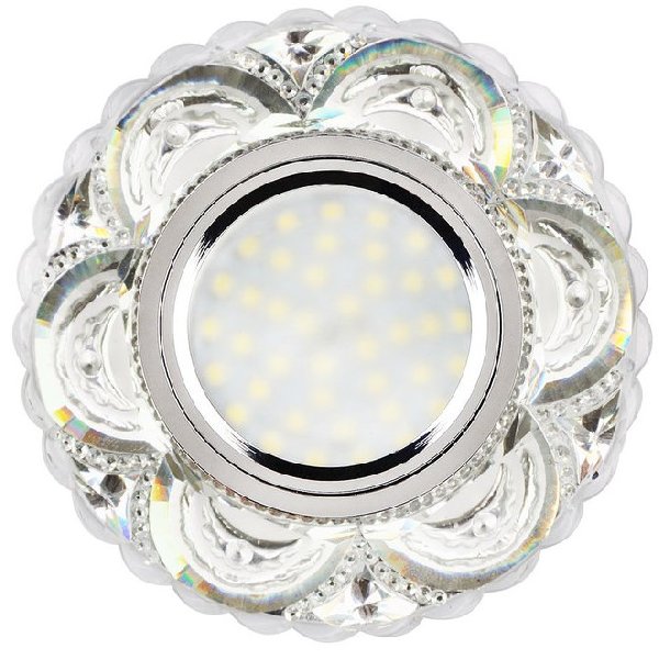 Светильник Точечный ДекорСтекло MR16+LED 1х50Вт GU5.3  Прозрачный D100х25мм  IP20 K1618L LBT