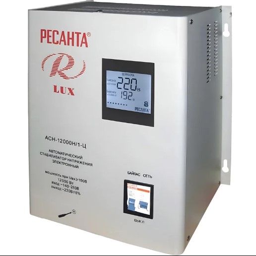 Стабилизатор напряжения серии LUX Ресанта АСН-12000Н/1-Ц