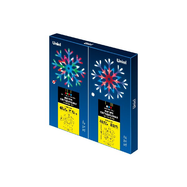 Светильник Фигура LED «Снежинка» 220В 48LED 400х400мм RGB IP20 Uniel