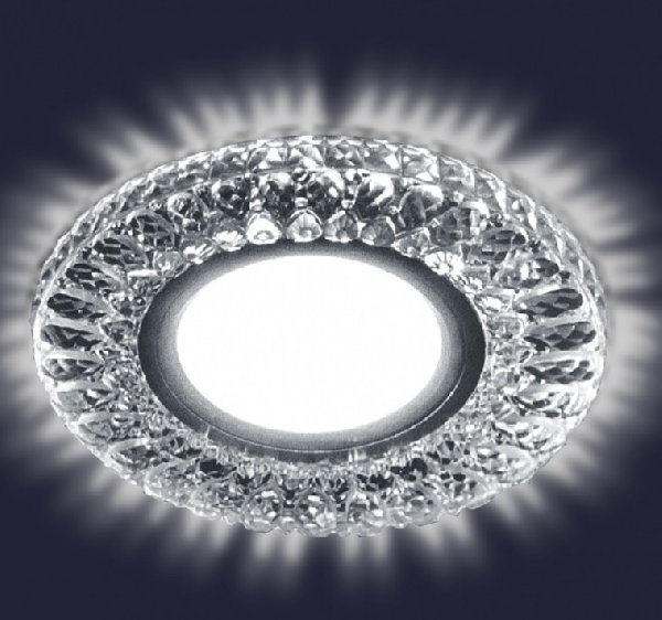 Светильник Точечный ДекорСтекло MR16+LED 1х50Вт GU5.3  Прозрачный D95х20мм  IP20 906