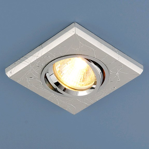 Светильник Точечный Поворотный MR16 1х50Вт GU5.3  Серебро 91х91мм IP20 2080 SL ES