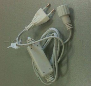 Фурнитура для гирлянды Бахрома Сетевой шнур 1,5м Белый Svetlon