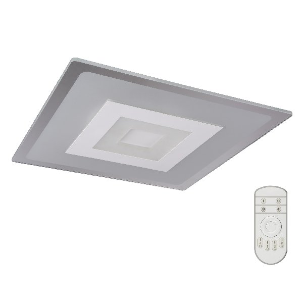 Светильник Накладной Квадрат LED 1х38Вт 3000К-6500К 2800Лм Белый Радио Пульт IP20 Nimfea Fametto