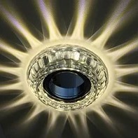 Светильник Точечный ДекорСтекло MR16+LED 1х50Вт GU5.3  Сияющее золото D95х25мм  IP20 Y1578L LBT