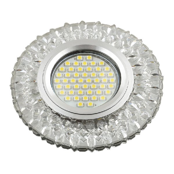 Светильник Точечный ДекорСтекло MR16+LED 1х50Вт GU5.3  Прозрачный D95х10мм  IP20 L138 Fametto