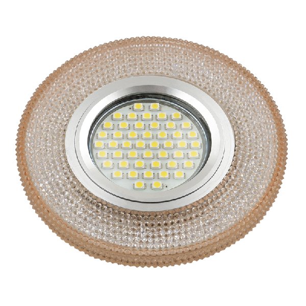 Светильник Точечный ДекорСтекло MR16+LED GU5.3 Коричневый D95х20мм Luciole L142 Fametto