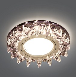 Светильник Точечный ДекорСтекло MR16+LED2700К 1х50Вт GU5.3 Черный D95х35мм IP20 BL035 Gauss