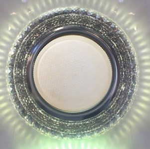 Светильник Точечный ДекорСтекло GX53+LED Серый D125х10мм  IP20 L-156 New Light