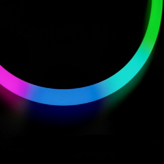 Лента герметичная SPI-MOONLIGHT-TOP-G180-D40mm 12V RGB 360deg (21.6 W/m, IP65, 5m, wire x1) (Arlight