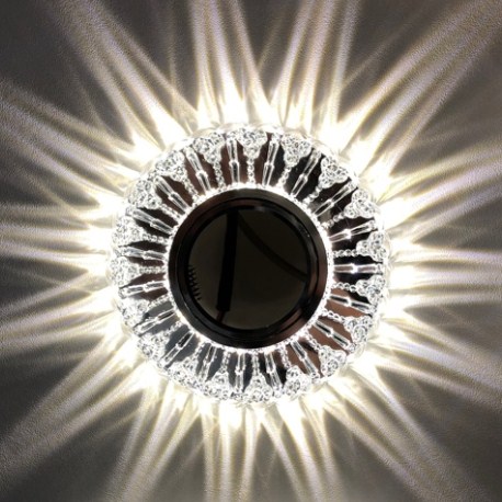 Светильник Точечный ДекорСтекло MR16+LED 1х50Вт GU5.3  Прозрачный D100х25мм  IP20 K1679 LBT