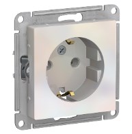 Розетка В Рамку  Одинарная С Заземлением Жемчуг IP20 16А 250В ATLASDESIGN Schneider Electric