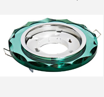 Светильник Точечный ДекорСтекло GX53 Изумруд D125х38мм CRISTAL Престиж Спутник