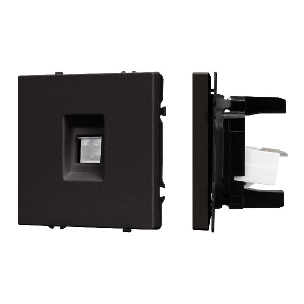 Механизм компьютерной розетки SCT-NOBE-MPC1-SFPL-BK (RJ-45, CAT6) (Arlight, Черный оникс)