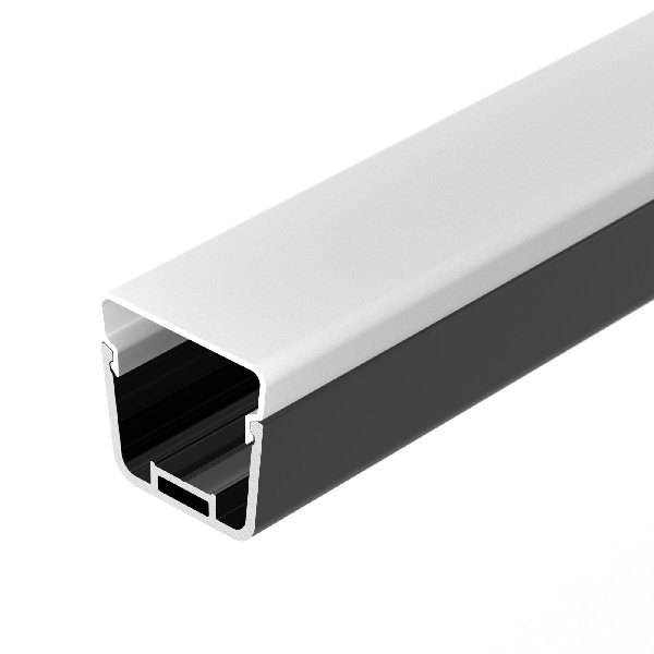 Профиль с экраном LINE-D-3734-2000 TETRA BLACK+OPAL (Arlight, Алюминий)