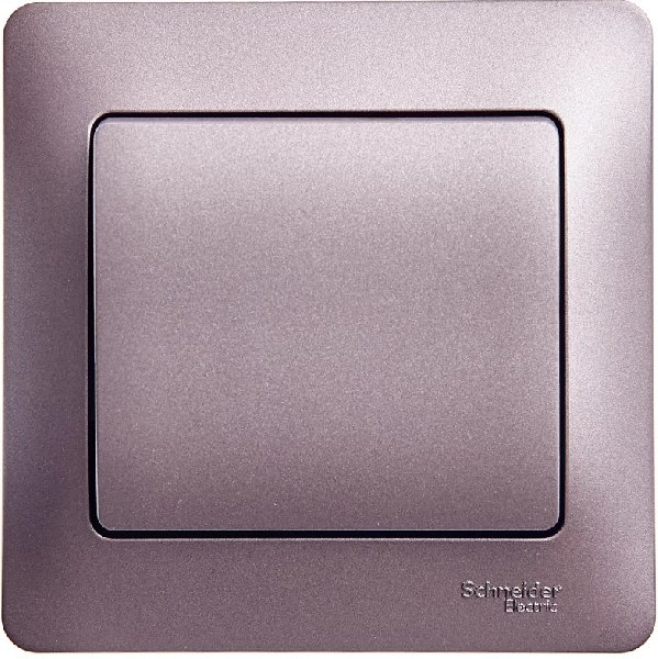 Выключатель Встраив Одноклавишный Без Подсветки Платина IP20 10А 250В GLOSSA SE