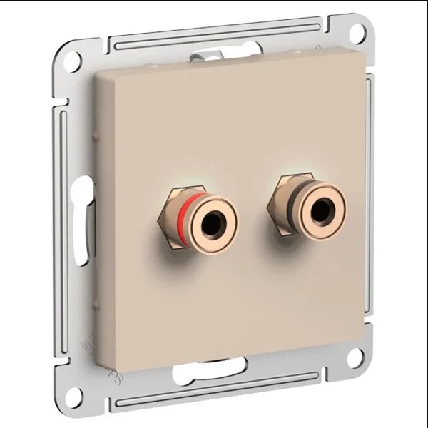 Розетка Акустическая В Рамку  Одинарная  Песочный IP20   ATLASDESIGN Schneider Electric