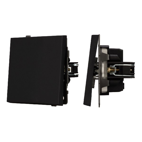 Механизм выключателя одноклавишный непроходной SWT-TENDO-MK01-SFPL-BK (230V, 10A) (Arlight, Матовый 