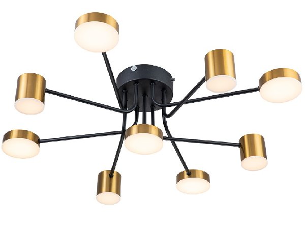 Потолочный светильник 10235/9 LED*110W Black/Brass 840x840x205
