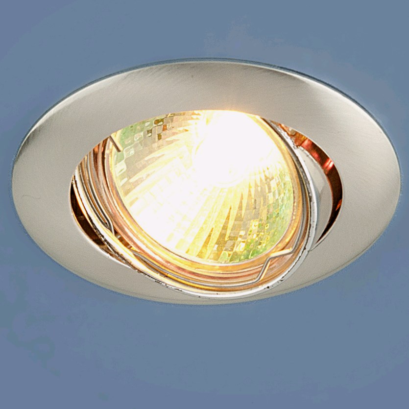 Светильник Точечный Поворотный MR16 1х50Вт GU5.3  Сатин-Серебро D79мм  IP20 104S SS ES