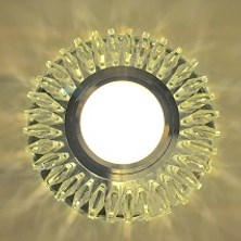 Светильник Точечный ДекорСтекло MR16+LED 1х50Вт GU5.3  Серебро D95х25мм  IP20 D1012L LBT