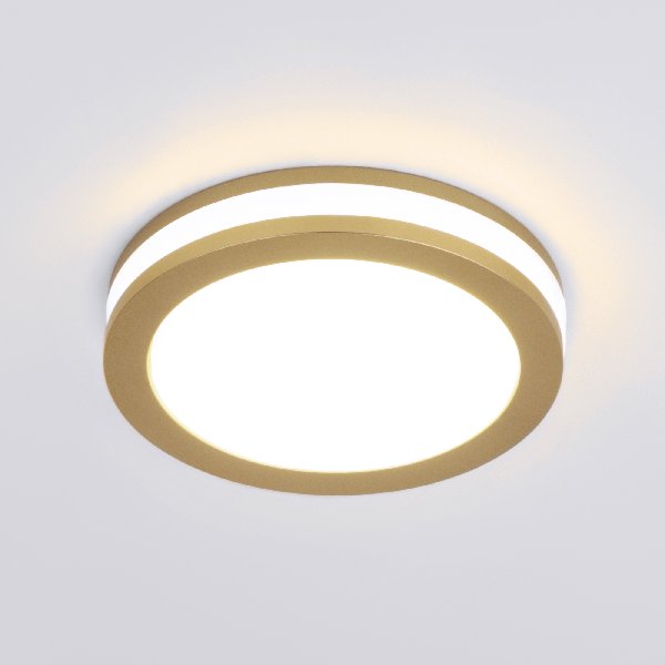 Светильник Точечный Врезной LED 1х  5Вт 3300K  Золото D80мм 170º  450Лм IP44 DSKR80 ES