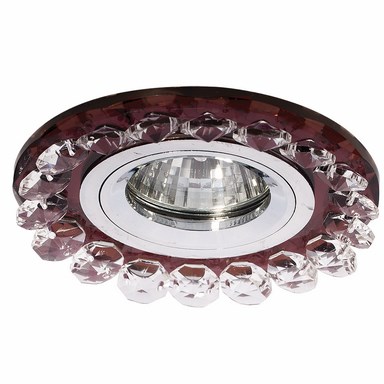 Светильник Italmac Bohemia 51 30 74 c ограненным стеклом MR16 пурпурный
