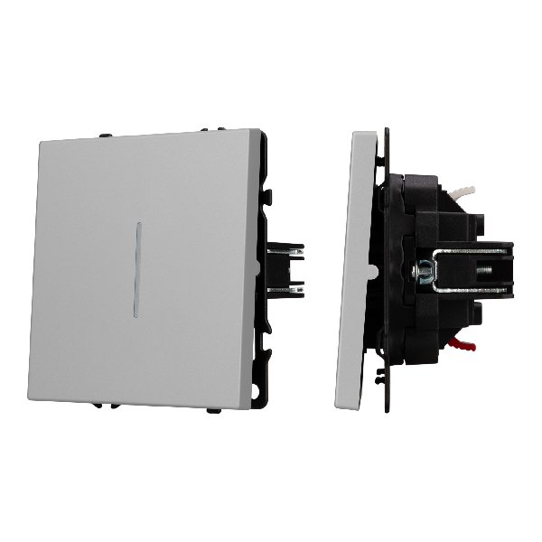 Механизм звонкового выключателя LED SWT-NOBE-MKR1-SFPL-L-IS (230V, 10A) (Arlight, Никель)