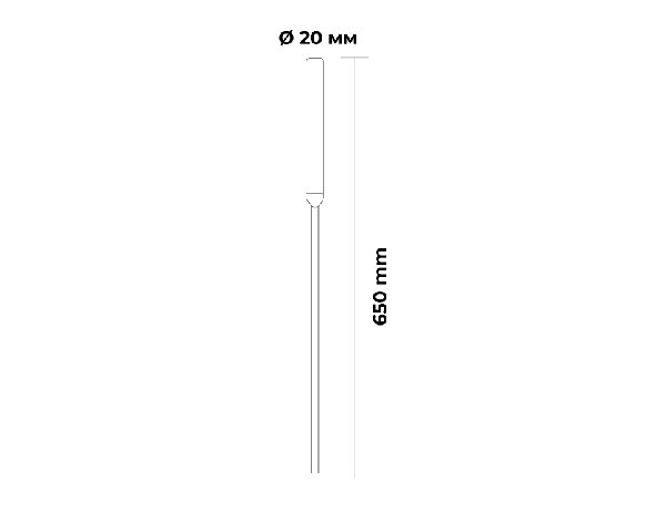 Светильник LED "Колосок" 12В 1Вт 3000K Серебро D20х130х650мм IP65 G-REED/Z -2 BiLight