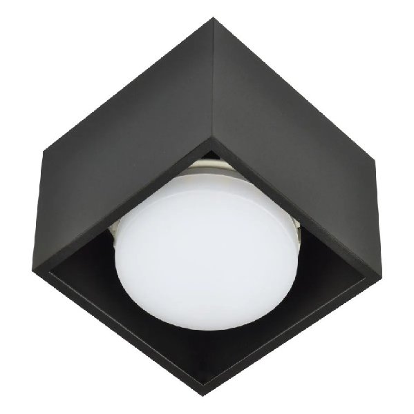 Светильник Накладной Квадрат 1хGX53 Черный D100х100мм IP20 DLC-S609 GX53 BLACK Sotto Fametto