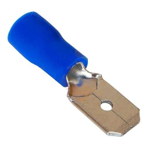 Наконечник кабельный Плоский РПи-п 2.5-(6.3) РпИп 2-6-0,8 штекер 6.3 мм 1.5-2.5кв мм синяя REXANT