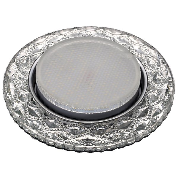 Светильник Точечный ДекорСтекло GX53+LED Прозрачный D120х40мм  IP20 KG5311 LBT