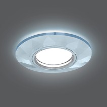 Светильник Точечный ДекорСтекло MR16+LED4100К 1х50Вт GU5.3 Прозрачный D95х25мм IP20 BL057 Gauss