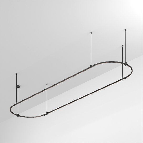 Основание ART-APRIORI-OVAL-ROD-800-4000x1000 (BK) (Arlight, IP20 Металл, 3 года)