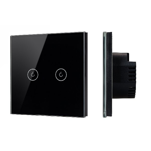 Выключатель сенсорный SWT-OMALI-S02-ZB-BK (250V, 10A, Zigbee) (Arlight, Стекло)