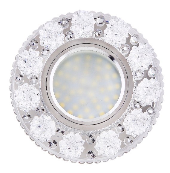 Светильник Точечный ДекорСтекло MR16+LED 1х50Вт GU5.3  Прозрачный 115х115х25мм  IP20 K1662 LBT