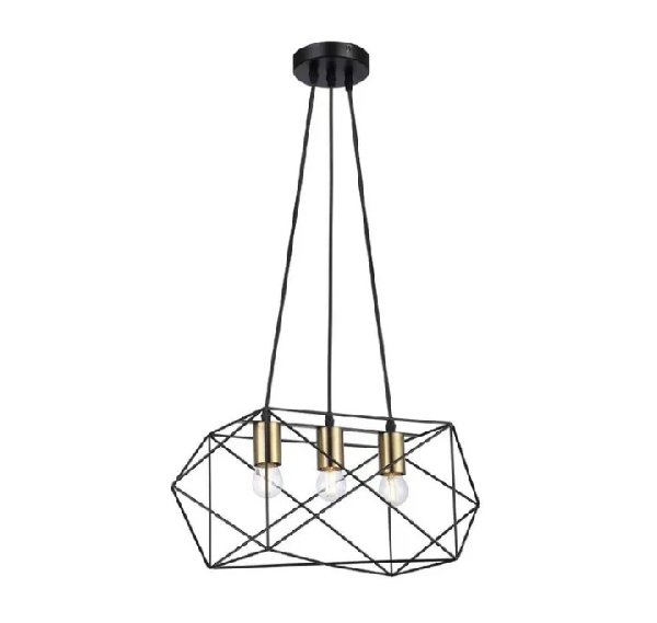 Подвесной светильник Е27*60W Черный 490x200x225/1325мм 10174/3PL Escada