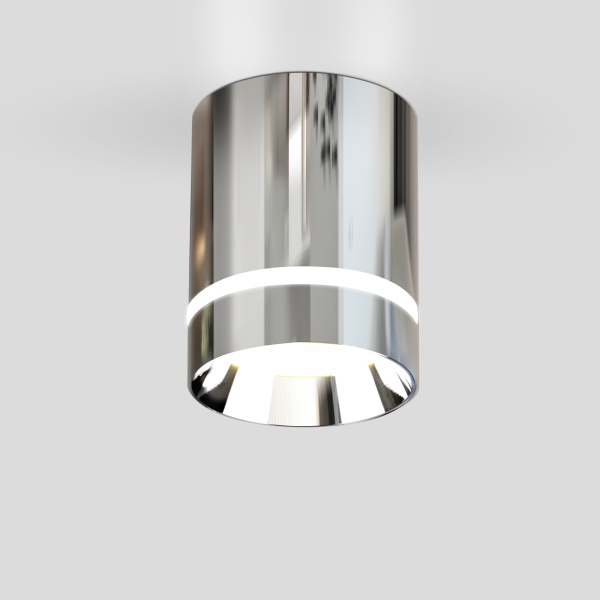 Светильник Накладной Цилиндр LED 1x9Вт 4200К Хром D79х100мм  IP20 DLR021 ES