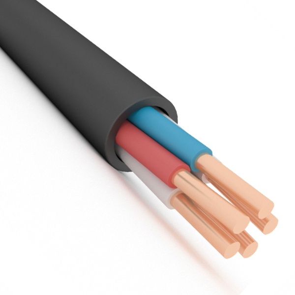 Кабель силовой КГВВнг-LS Медь 5х1,5 круглый однопроволочный черный ГОСТ