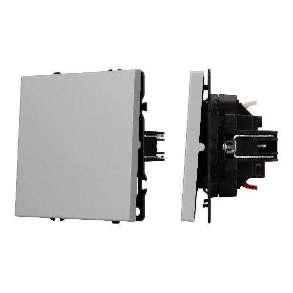 Механизм выключателя одноклавишный проходной SWT-NOBE-MKP1-SFPL-IS (230V, 10A) (Arlight, Никель)