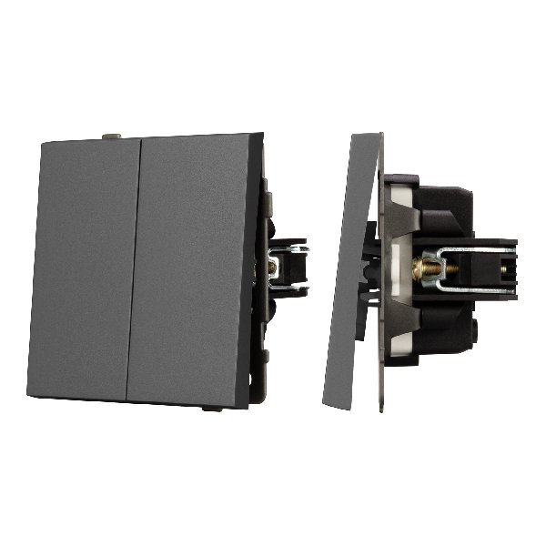 Механизм выключателя управления шторами SWT-TENDO-MKR2-SFPL-GR (230V, 10A) (Arlight, Матовый графито