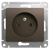 Розетка В Рамку  Одинарная Без Заземления Шоколад IP20 16А 250В GLOSSA Schneider Electric