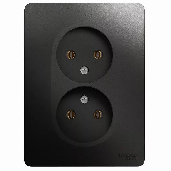 Розетка Встраив Двойная Без Заземления Шоколад IP20 16А 250В GLOSSA Schneider Electric