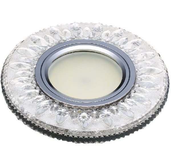Светильник Точечный ДекорСтекло MR16+LED 1х50Вт GU5.3  Прозрачный 95х95х25мм  IP20 K1103L LBT